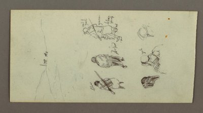 Disegno, Studi di figura, Crinale, forse 1868 da Frederic Edwin Church