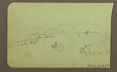 Disegno, Figure, Verso: Figura, Paesaggio, 1883 da Frederic Edwin Church