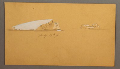 Disegno, iceberg galleggianti, 16 luglio 1859 da Frederic Edwin Church