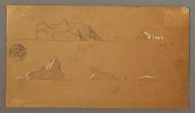 Disegno, Iceberg galleggianti, 5 e 6 luglio 1859 da Frederic Edwin Church