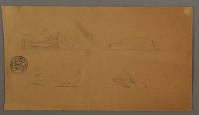 Disegno, Iceberg galleggianti, forse 1859 da Frederic Edwin Church