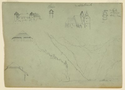 Disegno, Dal Salzkammergut, Austria e dal Konigssee, vicino a Berchtesgaden, Baviera, luglio 1868 da Frederic Edwin Church