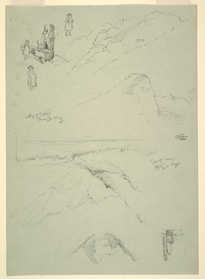 Disegno, da "vicino a Golling", Austria, 5 agosto 1868 da Frederic Edwin Church