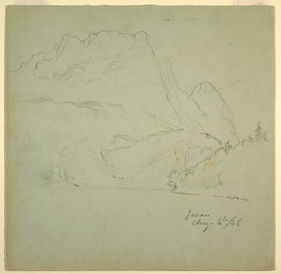Disegno, Da uno dei laghi di Gosau, Salzkammergut, 6 agosto 1868 da Frederic Edwin Church