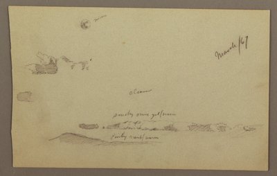 Disegno, Luna piena, nuvole, 1860 da Frederic Edwin Church
