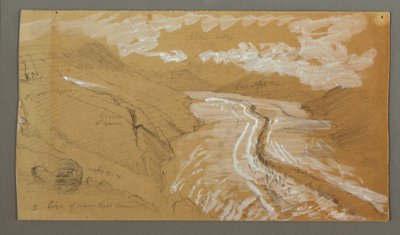 Disegno, Glacier, 21 agosto 1868 da Frederic Edwin Church