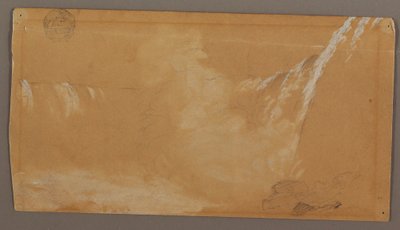 Disegno, la parte maggiore delle cascate a ferro di cavallo, viste dal lato candiano del fiume Niagara, forse 1858 da Frederic Edwin Church