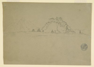 Disegno, Hehensalzburg, Austria (verso), 1868 da Frederic Edwin Church