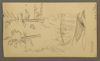 Disegno, gamma di colline, forse 1877 da Frederic Edwin Church