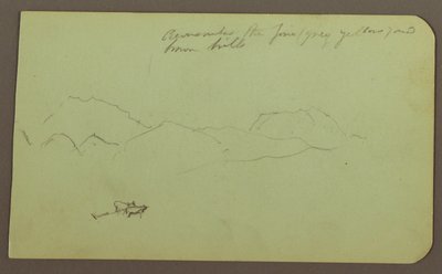 Disegno, colline, bestiame; verso: paesaggio, 1883 da Frederic Edwin Church