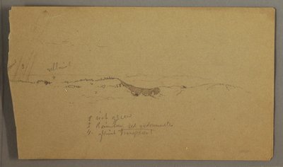 Disegno, Colline, arcobaleno, forse 1865-66 da Frederic Edwin Church