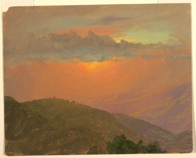 Disegno, Collina al tramonto, luglio 1865 da Frederic Edwin Church