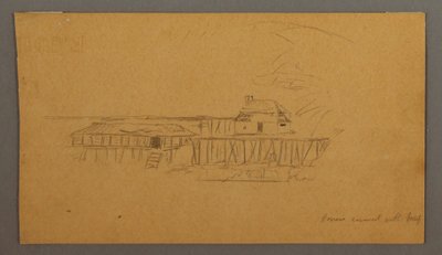 Disegno, Casa e darsena, forse 1859 da Frederic Edwin Church