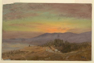 Disegno, Hudson Valley, tramonto, 1869-70 da Frederic Edwin Church