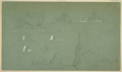 Disegno, Iceberg, 7 e 9 luglio 1859 da Frederic Edwin Church