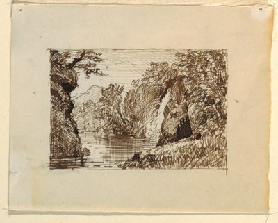 Disegno, Paesaggio immaginario con, 1870-73 ca. da Frederic Edwin Church