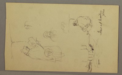 Disegno, Ebrei al Muro del Pianto, Gerusalemme, aprile 1868 da Frederic Edwin Church