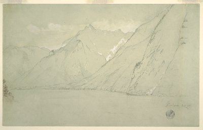 Disegno, Königssee dal Falkenstein, luglio 1868 da Frederic Edwin Church