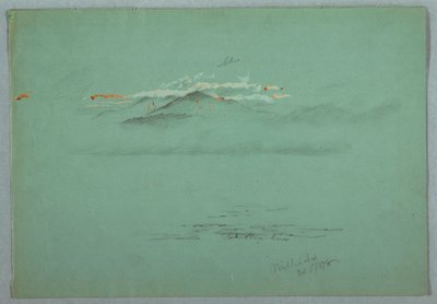 Disegno, lago Millinoket e monte Katahdin, 1878 da Frederic Edwin Church