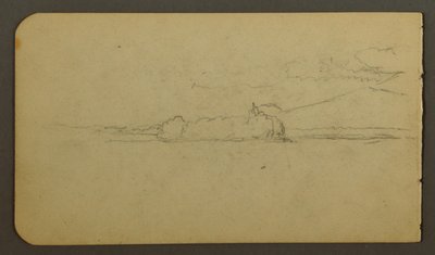 Disegno, lago che guarda verso il monte Katahdin, 1878 da Frederic Edwin Church