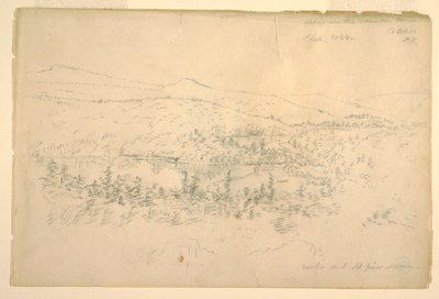 Disegno, Laghi vicino alla casa di montagna, settembre 1844 da Frederic Edwin Church