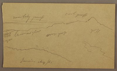 Disegno, Paesaggio, agosto 1865 da Frederic Edwin Church