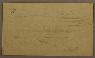 Disegno, Paesaggio, maggio 1865 da Frederic Edwin Church