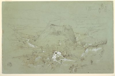 Disegno, Paesaggio vicino a Guaranda, Ecuador, 5 giugno 1857 da Frederic Edwin Church