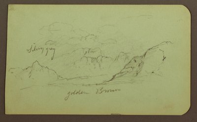 Disegno, Paesaggio; verso: Figure, Chiesa, 1883 da Frederic Edwin Church