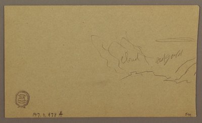 Disegno, paesaggio; verso: cielo, agosto 1865 da Frederic Edwin Church