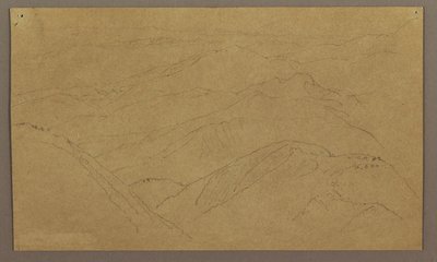 Disegno, Paesaggio; verso: Albero in paesaggio, cielo, maggio-agosto 1865 da Frederic Edwin Church