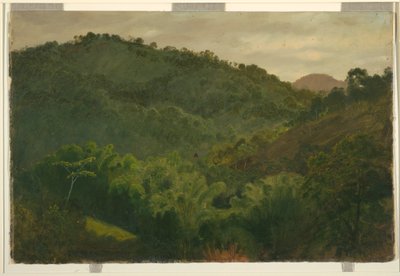 Disegno, Paesaggio dalla Giamaica, Indie Occidentali, 1865 da Frederic Edwin Church