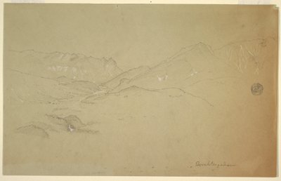 Disegno, Paesaggio nei pressi di Berchtesgaden, giugno-luglio 1868 da Frederic Edwin Church