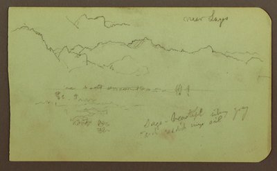 Disegno, Paesaggio "vicino a Lagos"; verso: Paesaggio, 1883 da Frederic Edwin Church