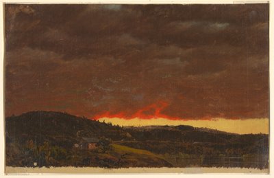 Disegno, Paesaggio, tramonto, 1845 ca. da Frederic Edwin Church