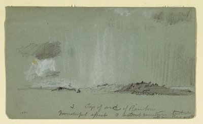 Disegno, Paesaggio con pioggia, 1860 da Frederic Edwin Church