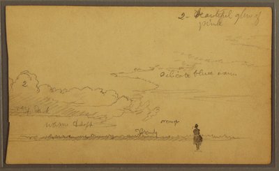 Disegno, Paesaggio con figura, 1857 da Frederic Edwin Church