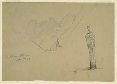 Disegno, Paesaggi tra Golling e Abtenau, 5 agosto 1868 da Frederic Edwin Church