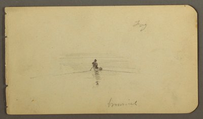 Disegno, Uomo in canoa, forse 1878 da Frederic Edwin Church