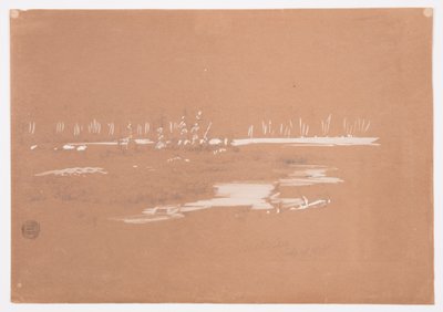 Disegno, Paesaggio paludoso vicino a Millinocket, 20 settembre 1878 da Frederic Edwin Church