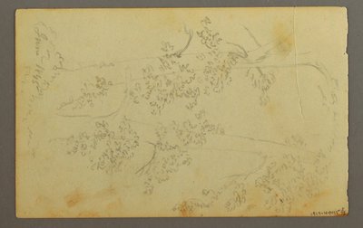 Disegno, Mulino circondato da alberi, 1845 da Frederic Edwin Church