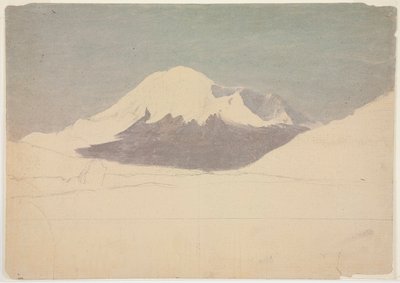 Disegno, Monte Chimborazo, Ecuador, luglio 1857 da Frederic Edwin Church