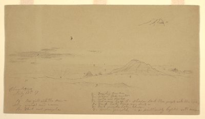 Disegno, Monte Chimborazo al tramonto, 1857 da Frederic Edwin Church
