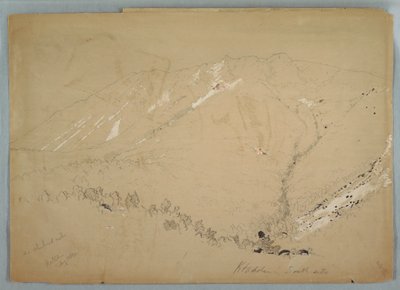 Disegno, il monte Katahdin, visto da sud, agosto 1852 da Frederic Edwin Church