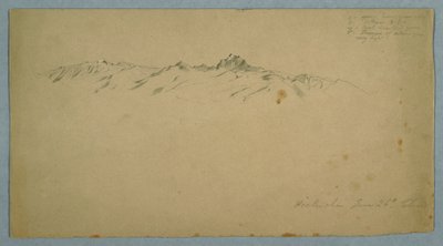Disegno, Monte Pichincha da Chillo, Ecuador, 26 giugno 1857 da Frederic Edwin Church