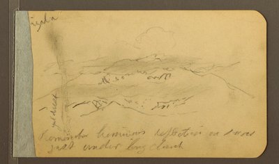 Disegno, fianco della montagna, 1889 da Frederic Edwin Church