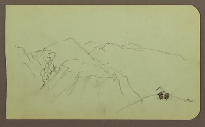 Disegno, Paesaggio montano; verso: Paesaggio, 1883 da Frederic Edwin Church
