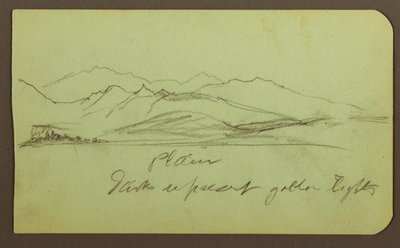 Disegno, Paesaggio montano; verso: Paesaggio montano, figura, 1883 da Frederic Edwin Church