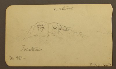 Disegno, Paesaggi montani; verso: Fianco della montagna, Tocatecas, 22 dicembre 1884 da Frederic Edwin Church