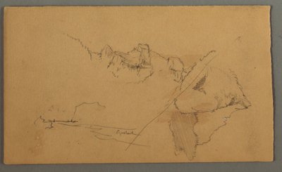 Disegno, Cime di montagna, 1868 da Frederic Edwin Church